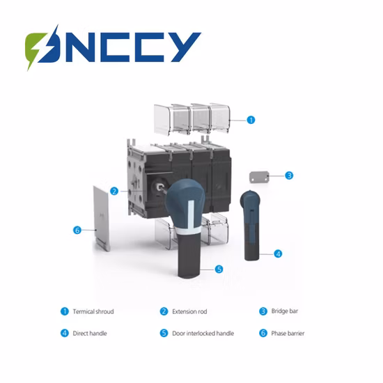 1500V 400A 630A 800A 4p Load Break IEC Standard Isolation Switch Disconnection